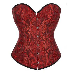 Rust red Jacquard Corset Set - NEW